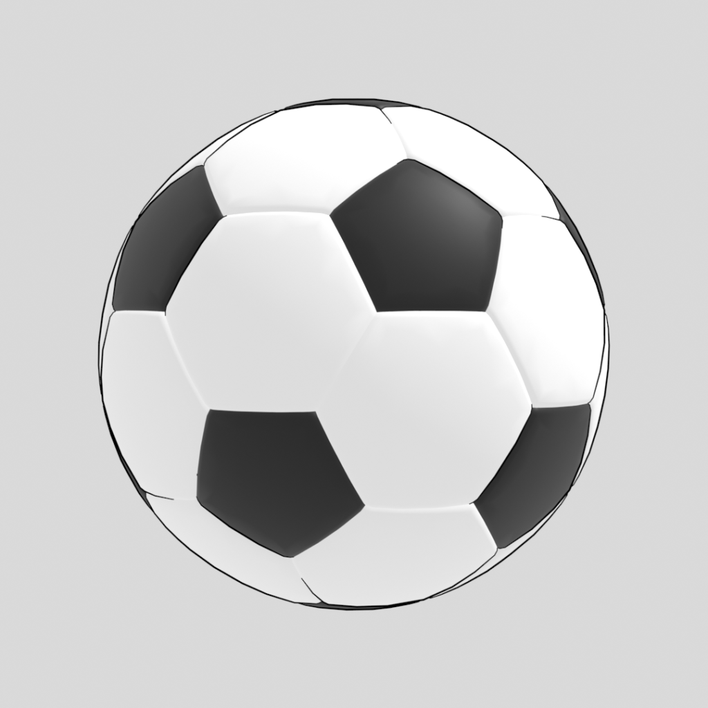 サッカーボール 5号 001 Blender 3dモデル 無料素材 ダウンロード 3dで漫画を作ろう