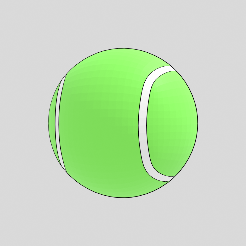 テニスボール 硬式球 Blender 3dモデル 無料素材 ダウンロード 3dで漫画を作ろう