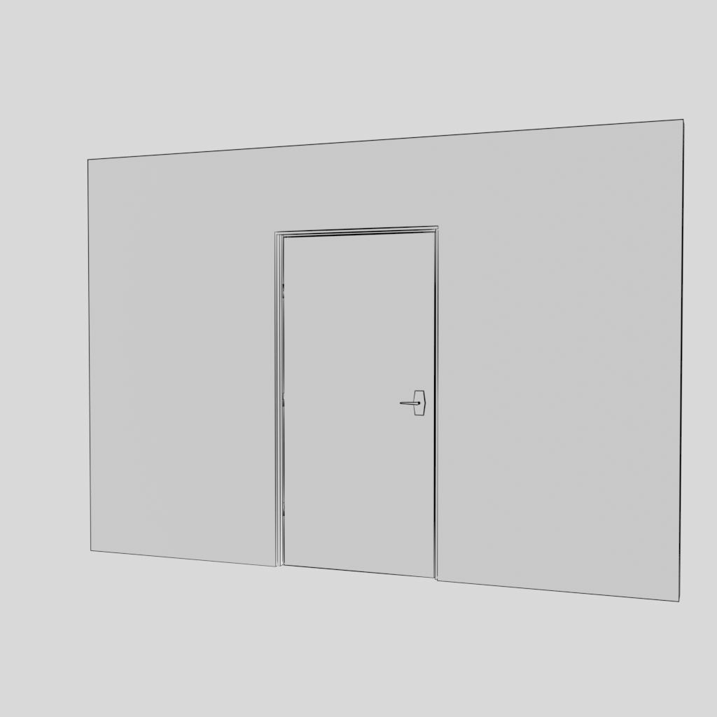 ドア 片開き戸 001 Blender 3dモデル 無料素材 ダウンロード 3dで漫画を作ろう