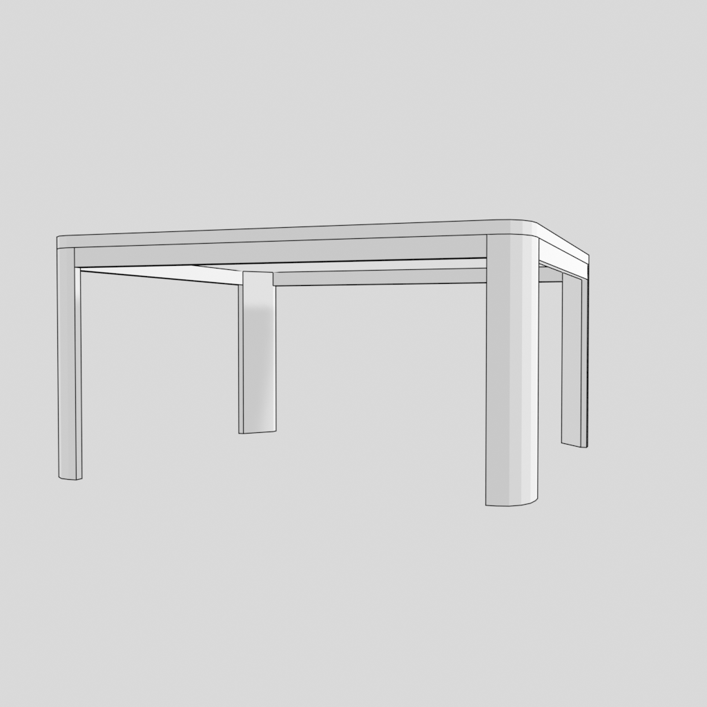 リビングテーブルの3Dモデル