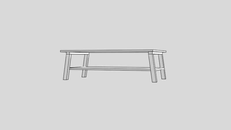リビングテーブルの3Dモデル