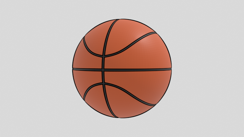 バスケットボールの3Dモデル