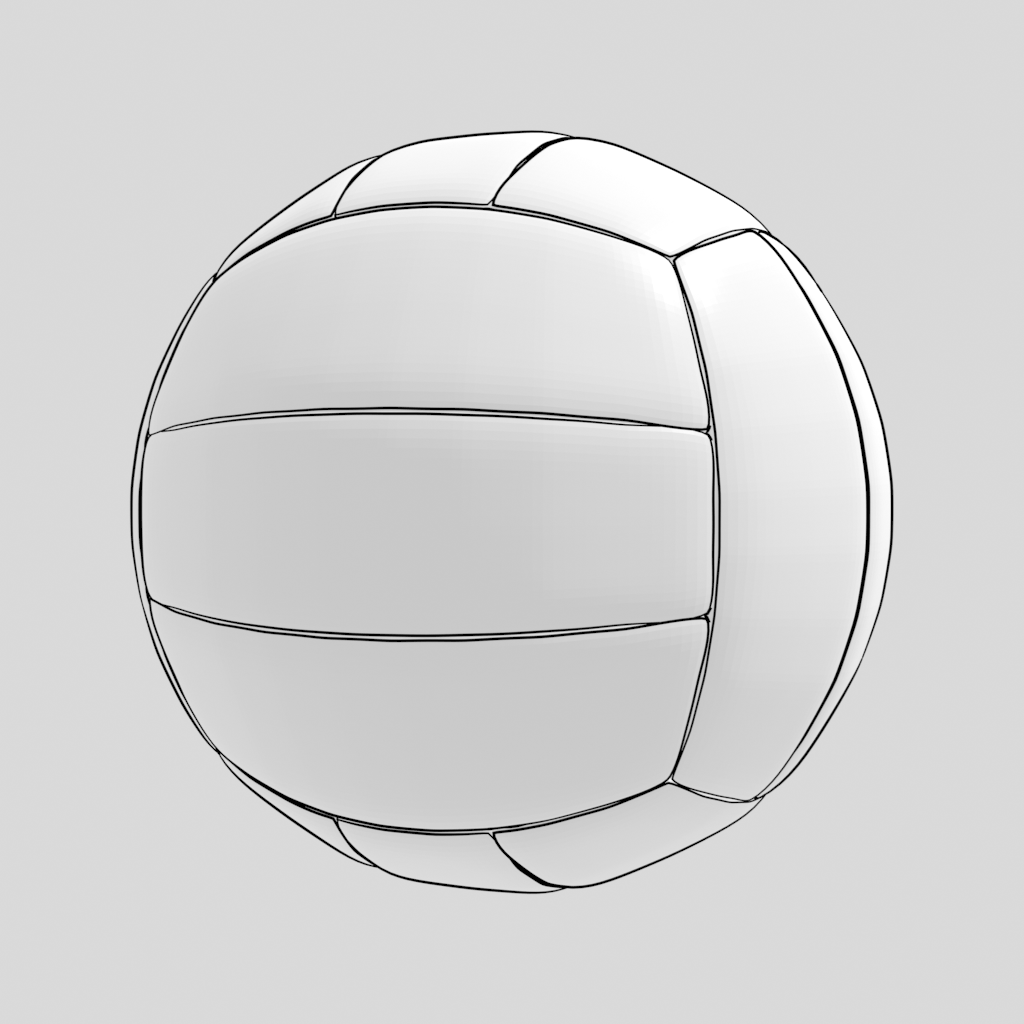 バレーボールの3Dモデル