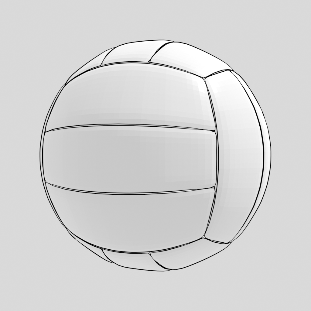バレーボールの3Dモデル