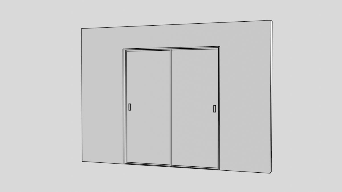 ドア 引違い戸 001 Blender 3dモデル 無料素材 ダウンロード 3dで漫画を作ろう