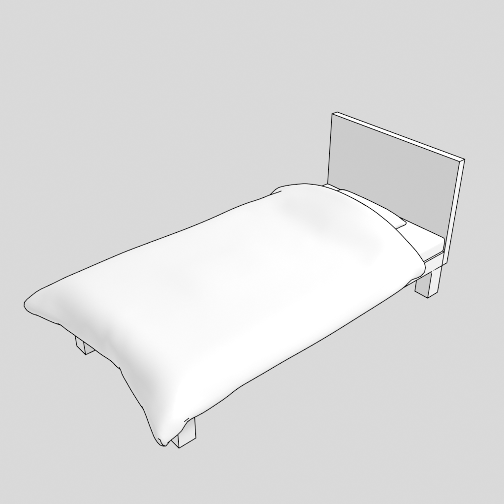 すのこベッドの3Dモデル