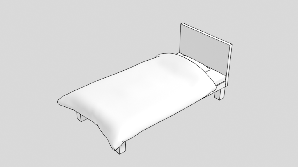 すのこベッドの3Dモデル