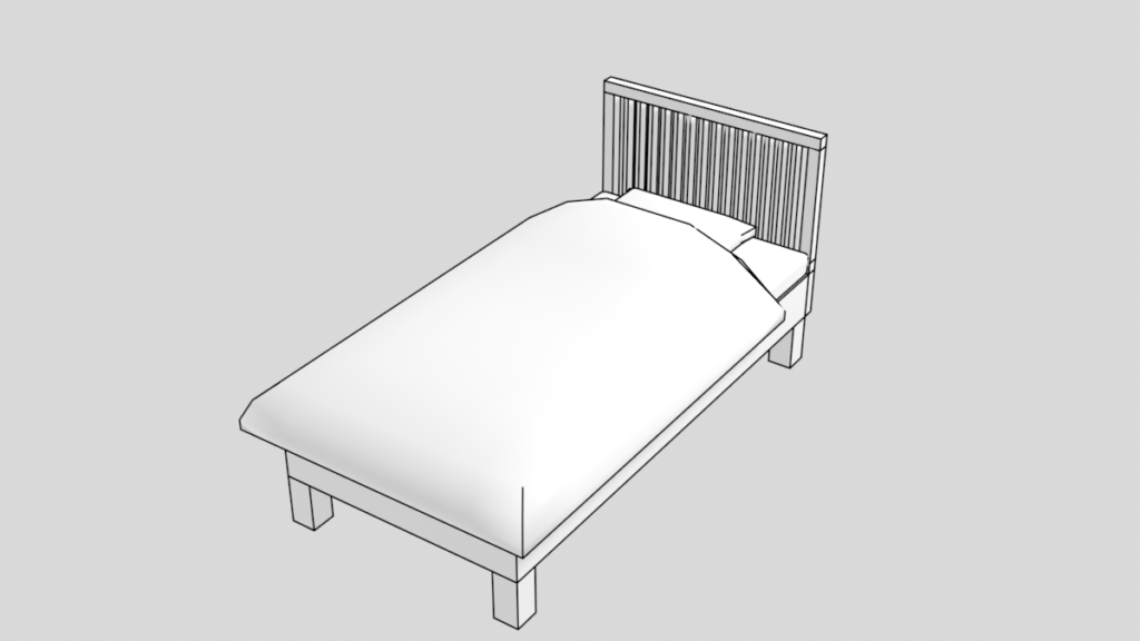 ベッドの3Dモデル