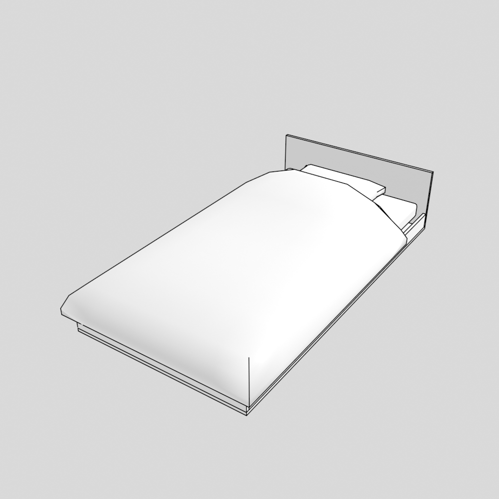 ベッドの3Dモデル