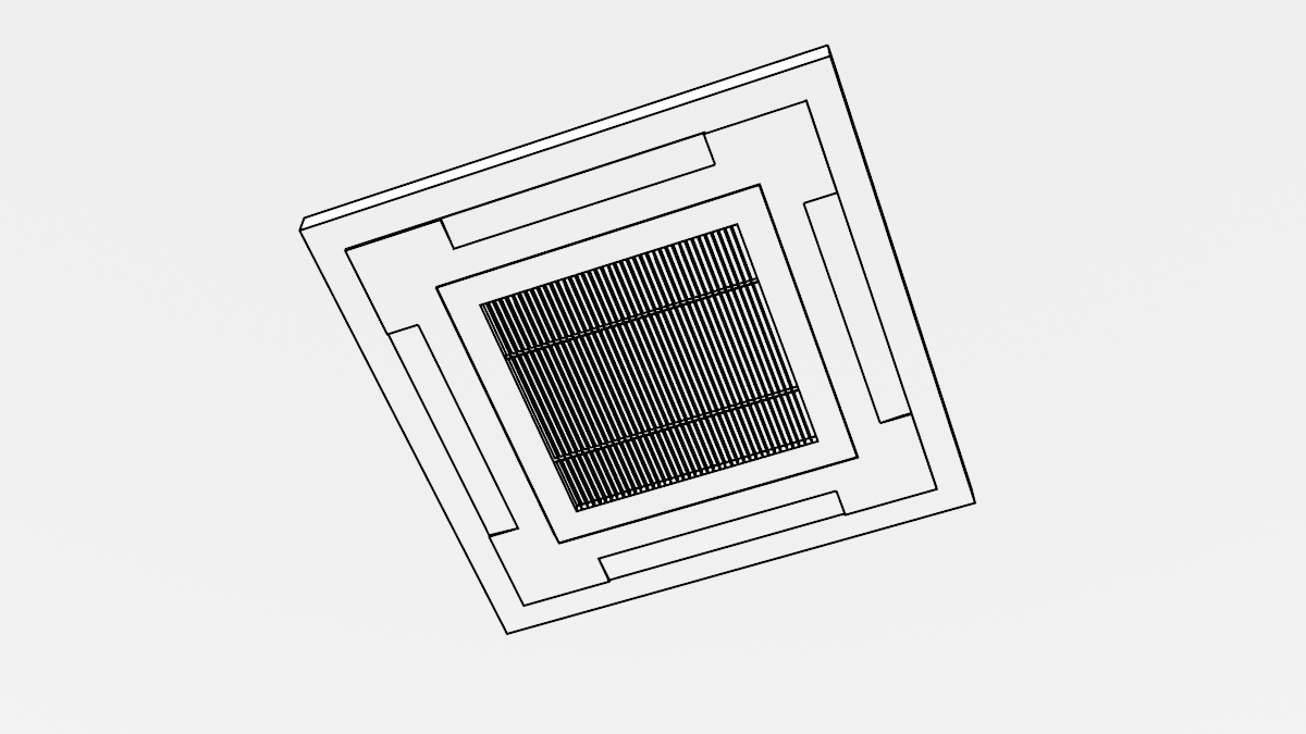 天井埋込エアコンの3Dモデル