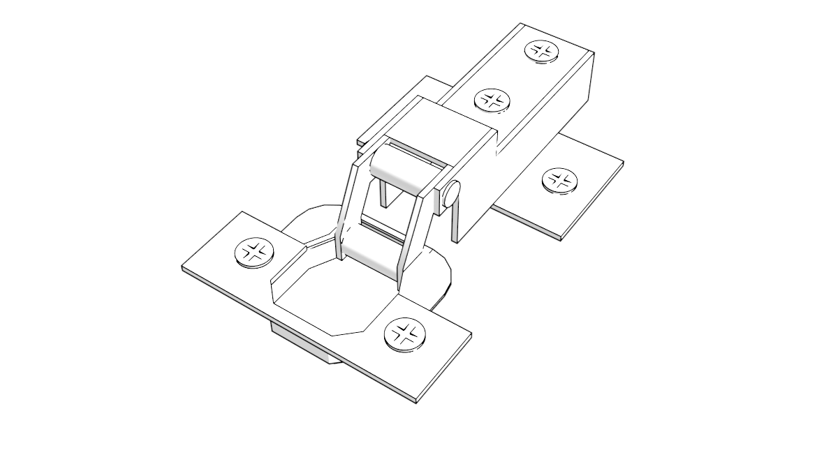 スライド丁番 半かぶせ 001 Blender 3dモデル 無料素材 ダウンロード 3dで漫画を作ろう