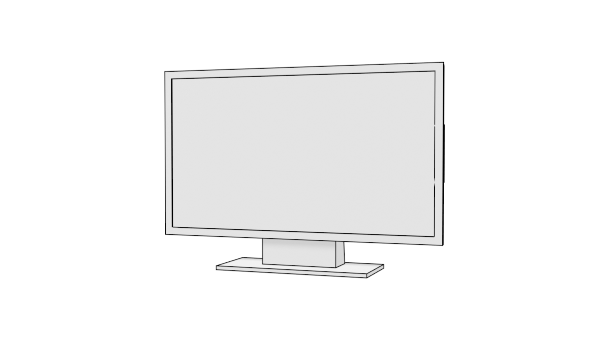 テレビ 001 32インチ Blender 3dモデル 無料素材 ダウンロード 3dで漫画を作ろう