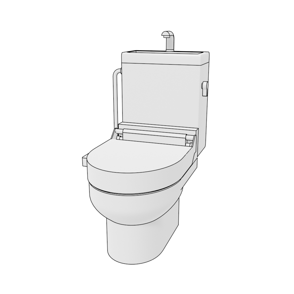 トイレ 洋式 001 Blender 3dモデル 無料素材 ダウンロード 3dで漫画を作ろう