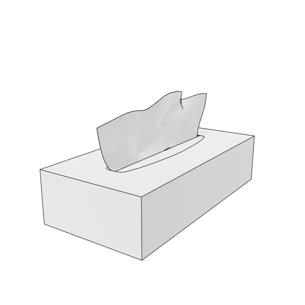 ティッシュボックスの3DモデルBlender無料素材