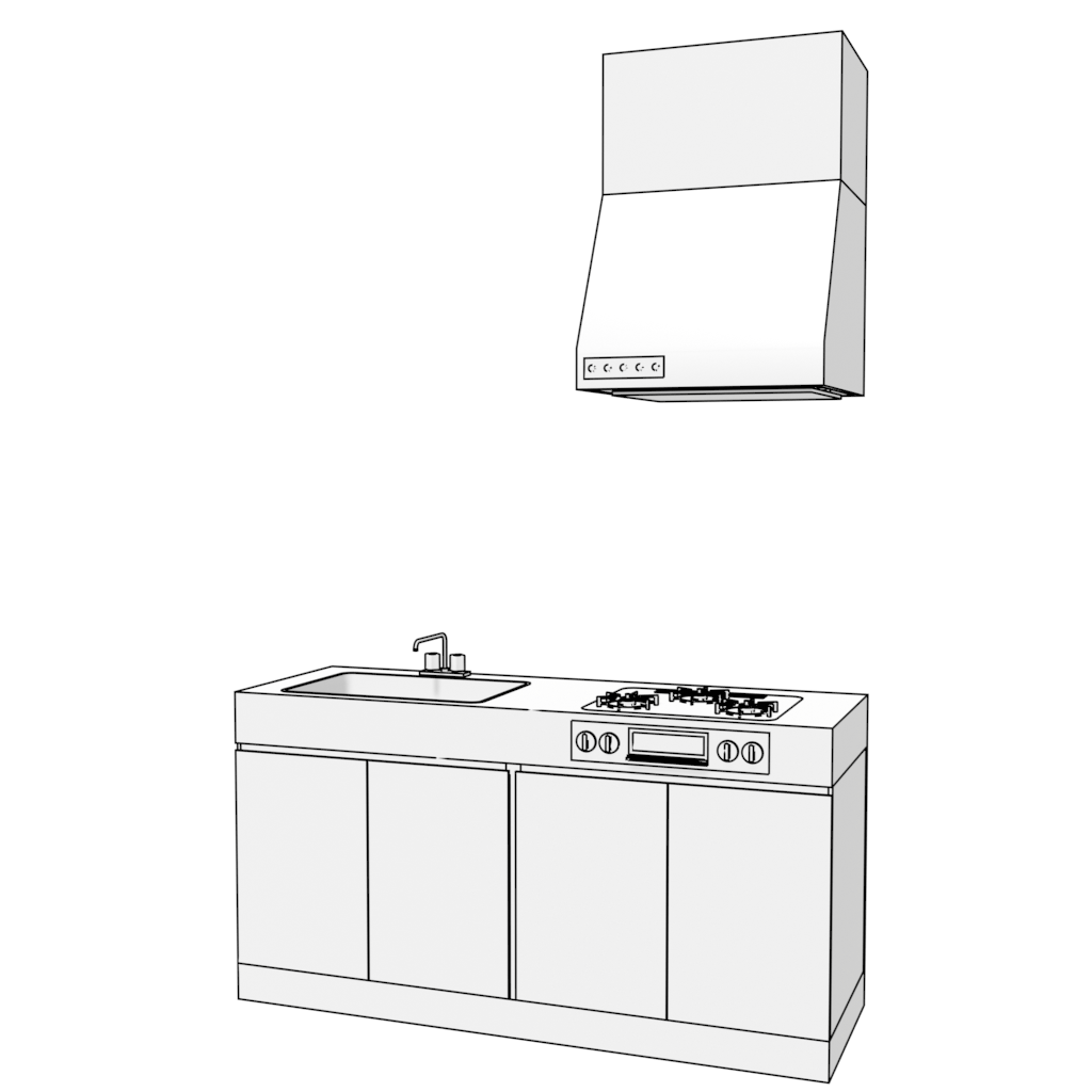 キッチン 001 Blender 3dモデル 無料素材 ダウンロード 3dで漫画を作ろう