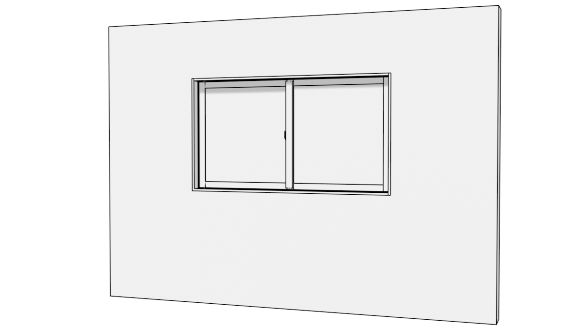 窓 引き違い窓 001 Blender 3dモデル 無料素材 ダウンロード 3dで漫画を作ろう