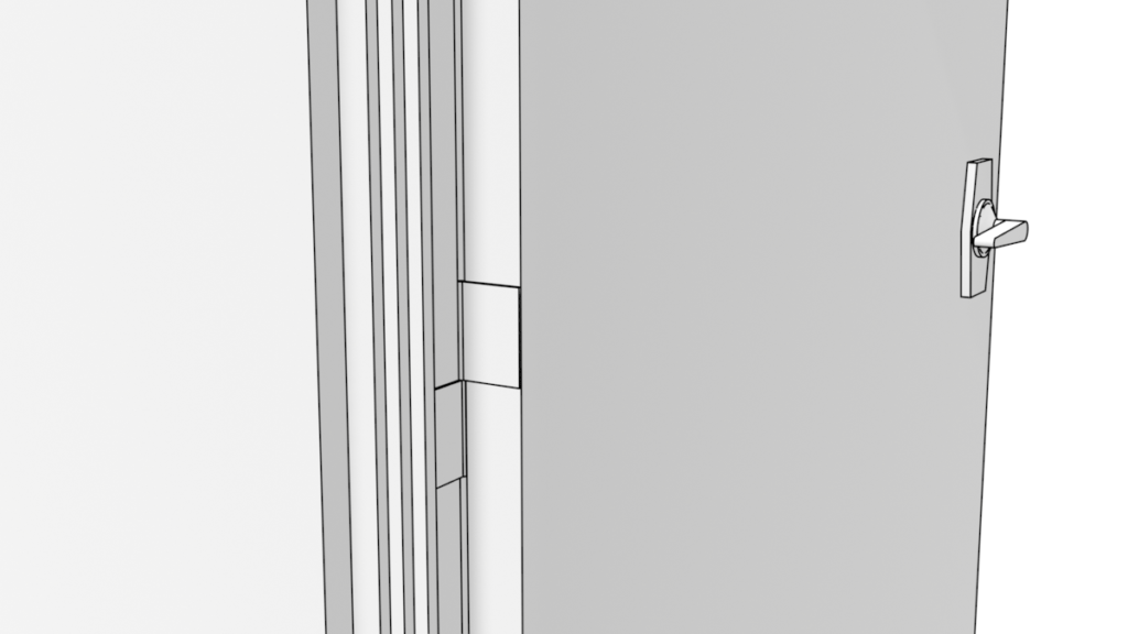 ドア片開き戸の3DモデルBlender無料素材