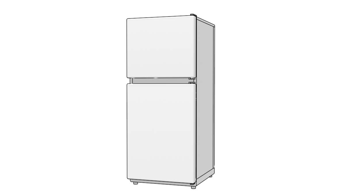 冷蔵庫の3DモデルBlender無料素材