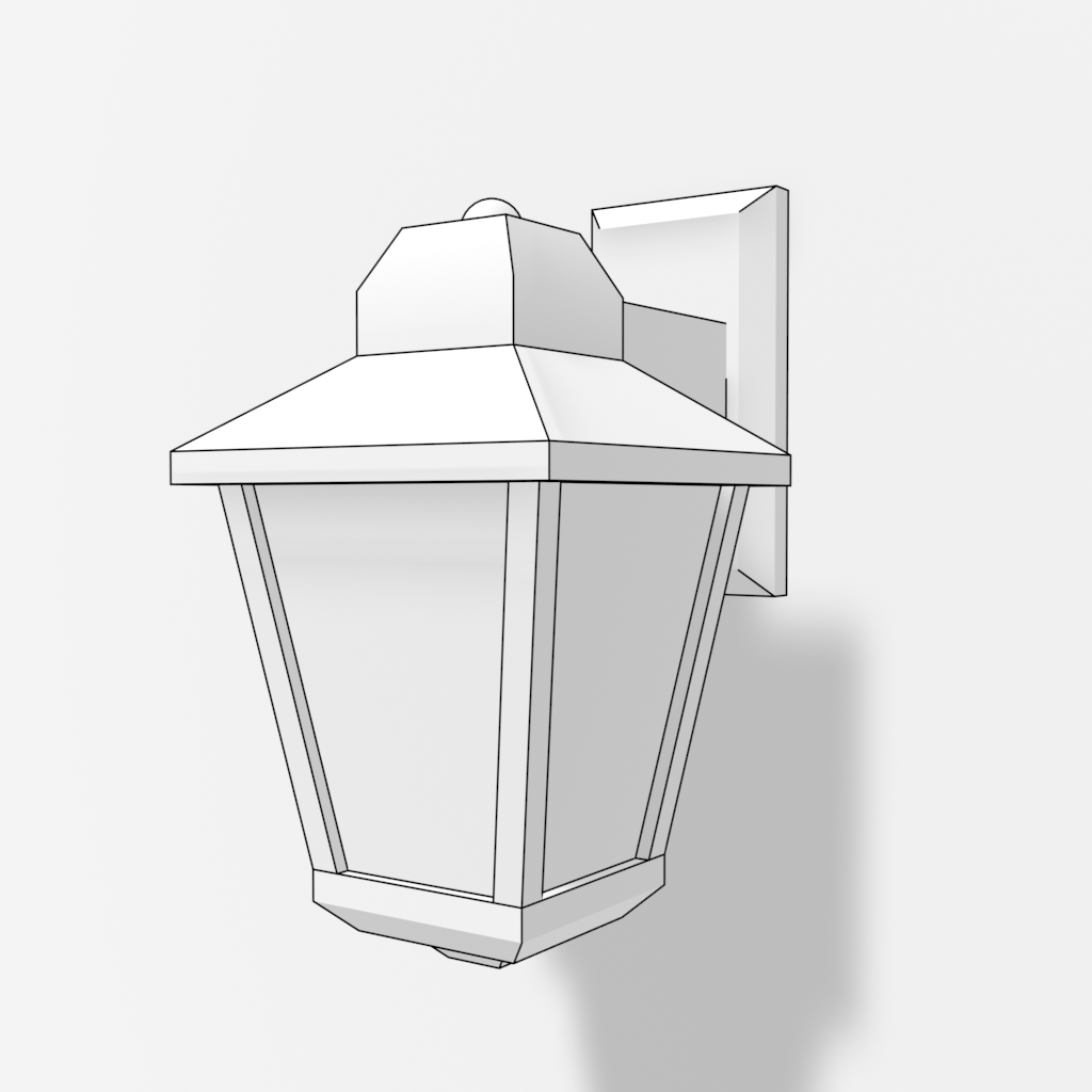 ポーチライトの3DモデルBlenderフリーの無料素材