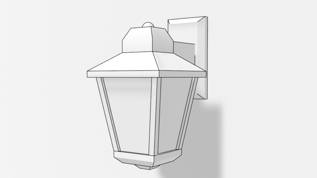 ポーチライトの3DモデルBlenderフリーの無料素材