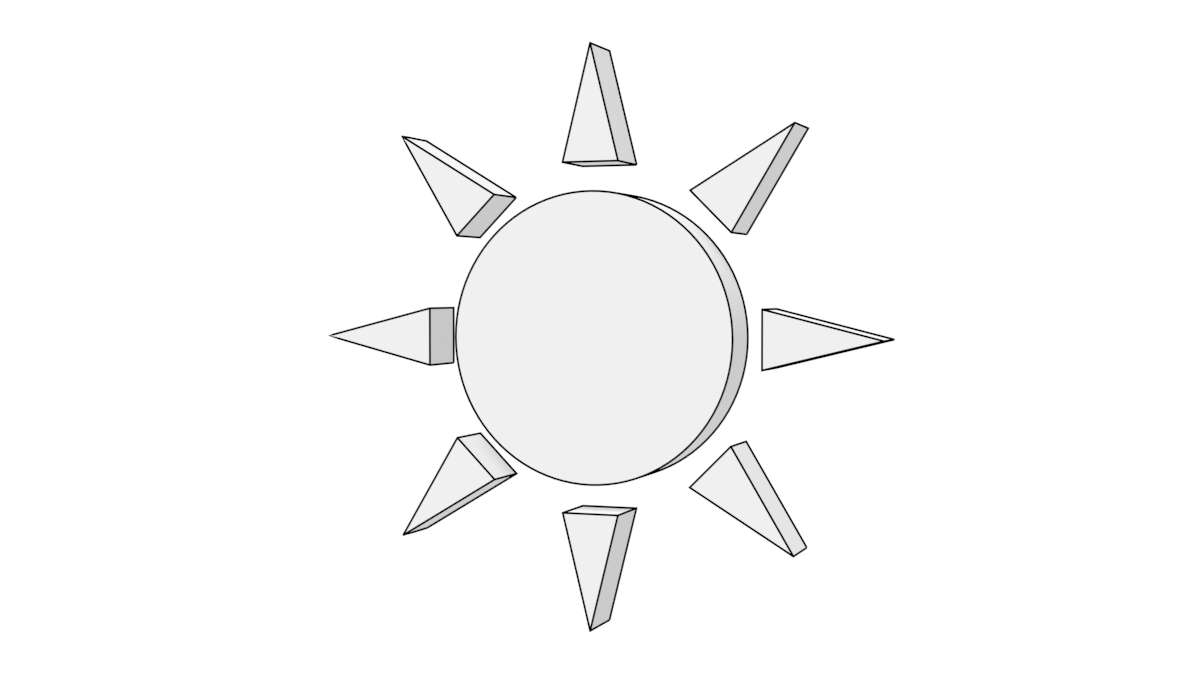 太陽の3DモデルBlenderフリーの無料素材