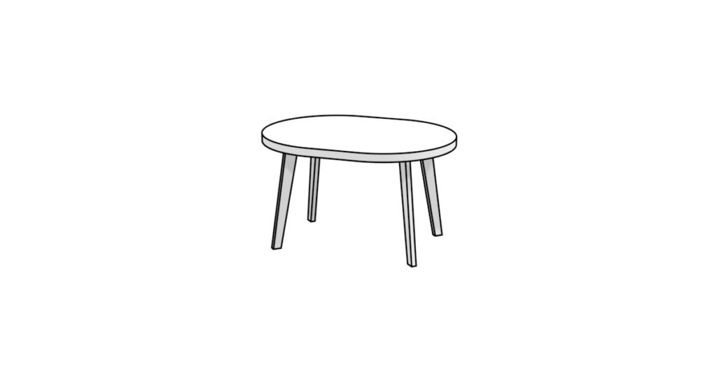 ダイニングテーブルの3DモデルBlenderフリーの無料素材