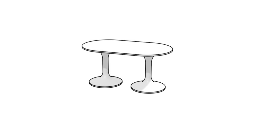 ダイニングテーブルの3DモデルBlenderフリーの無料素材
