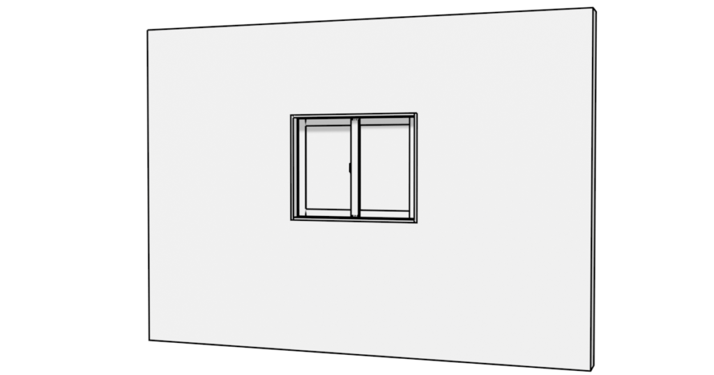 引き違い窓の3DモデルBlenderフリーの無料素材