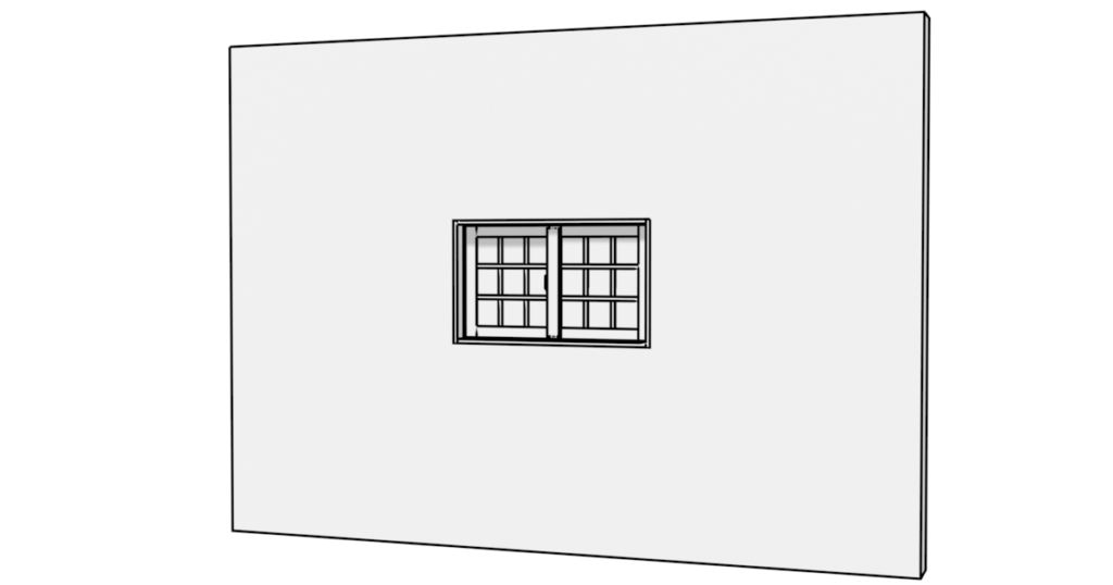引き違い窓格子付きタイプCの3DモデルBlenderフリーの無料素材