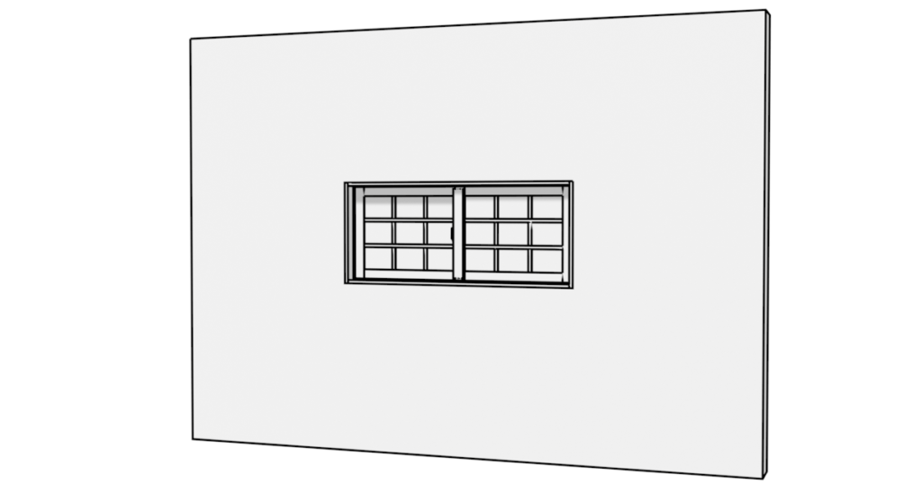 引き違い窓格子付きタイプCの3DモデルBlenderフリーの無料素材