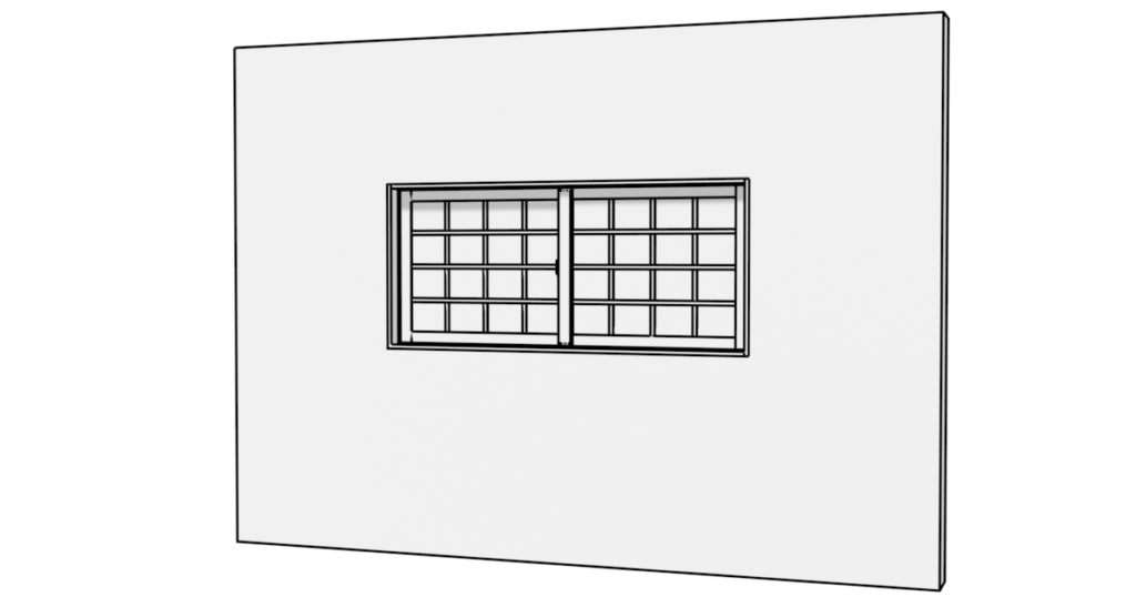 引き違い窓の3DモデルBlenderフリーの無料素材